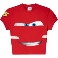 Bershka T-shirt 'CARS RAYO MCQUEEN' ljusblå / röd / svart / vit