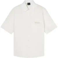 Armani Exchange för män. XM002317AF24533U0009 Klassisk basskjorta vit (S), Casual, Bomull, Kort ärm