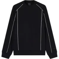 Armani Exchange för män. XM002373AF10365UC001 Line sweatshirt svart (XXL), Casual, Bomull, Lång ärm