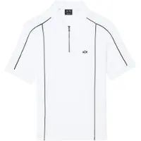 Armani Exchange för män. XM002375AF10366U0009 Polo Elegant vit (S), Casual, Bomull, Kort ärm