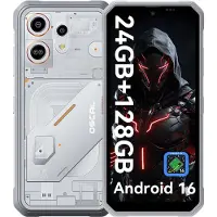 Oscal MARINE 3 Android 16 Smartphone 8GB+128GB MediaTek Helio G81 Tålig Telefon Mobil 8+128 Only cell phone vit