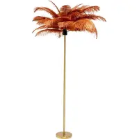 Kare Design golvlampa Feather Palm, Mässing / guld, Vardagsrum / matsal, Metall, Design, Golvlampa