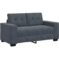 vidaXL Loveseat soffa mörkgrå 160x77x82 cm sammet