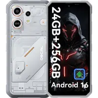 Oscal MARINE 3 Android 16 Smartphone 8GB+128GB MediaTek Helio G81 Tålig Telefon Mobil 8+256 Only cell phone vit