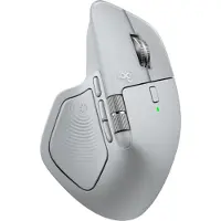 Logitech MX Master 4 - Mus - 8 knappar - trådlös - Bluetooth, 2.4 GHz - trådlös USB-mottagare - blekgrå
