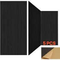 Vevor 5-pack akustiska paneler med självhäftande material, 47,2 x 23,6 x 0,4 tum ljudisolerade skumpaneler, ljudisolerade väggpaneler av polyesterfiber med hög densitet, för hem, studio, kontor, teate
