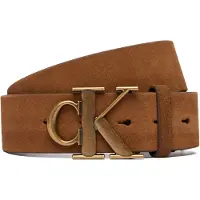 Calvin Klein Suede Logo Buckle Belt