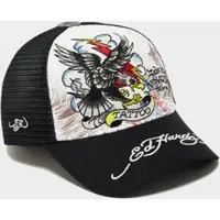 Ed Hardy Patch Trucker Cap, vit