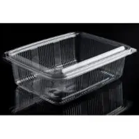 Multi Plastbägare Catersource 1500 ml 140x195x70 mm klar fyrkant med gångjärnslock RPET, 100 st.