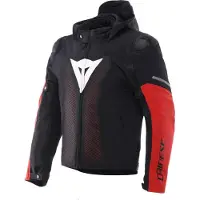 Dainese Super Sprint Air Textiljacka Svart/Vit/Röd 56 Herrar sort