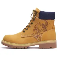 Ed Hardy Boots med snörning 'Dancing Dragon' marinblå / choklad / pueblo