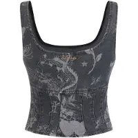 Ed Hardy Topp rökblå / blå denim