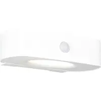 Reality Leuchten Utomhus vägglampa med rörelsesensor Bilbao, Vitt / opal, Syntetmaterial