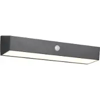 TRIO Leuchten LED utomhus vägglampa med sensor Silves, Svart, Syntetmaterial, LED-vägglampa utomhus