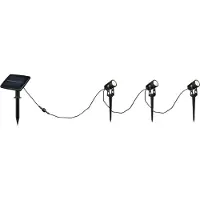 TRIO Leuchten Solspot Obidos, svart matt, aluminium, 3-pack Obidos, Svart, Aluminium / grå / zink, LED-utomhuslampa