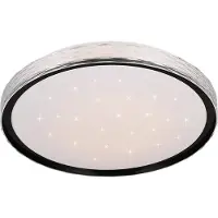 REALITY IMPORT Leuchten LED taklampa Varda, dimbar, Svart, Sovrum, Metall, Modern, LED-taklampa