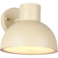 TRIO Lighting Vägglampa utomhus Elbe, dimbar, Creme / bärnsten, Aluminium / grå / zink, Skandinavisk, Utomhusvägglampa