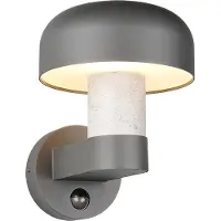 TRIO Lighting Utomhus vägglampa med rörelsesensor Fraser, Aluminium / grå / zink, Aluminium / grå / zink