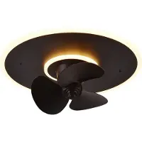 TRIO Leuchten LED-fläkt Nybro, svart, DC, tyst, 50 cm, CCT, fjärrkontroll dimbar, Svart, Vardagsrum / matsal, Metall, Modern