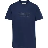 Hummel T-shirt - hmlJr-bas - Dress Blue - - 4 år (104) - T-shirt