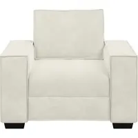 vidaXL Soffstol gräddvit 100x78x84 cm sammet
