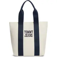 Tommy Hilfiger Tommy Jeans Textured Logo Canvas Tote Bag