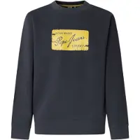 Pepe Jeans för män. PM5800143 Sweatshirt Suen Crew marinblå (M), Casual, Bomull, Marino