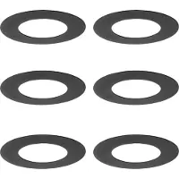 QAZQA Set med 6 svarta distanser för infällda spotlights 7,5–13 cm – Distans