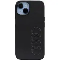 Audi syntetiskt läder iPhone 14 6,1" svart/svart hårddisk AU-TPUPPCIP14-TT/D1-BK