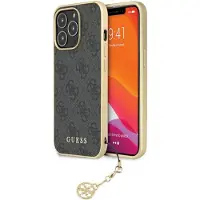 GUESS 4G Charms Collection-fodral för iPhone 14 Pro - grått