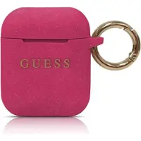 GUESS GUACCSILGLFU AirPods skydd fuchsia / fuchsia Silikon Glitter
