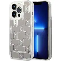 Karl Lagerfeld KLHCP14LLMNMS iPhone 14 Pro 6.1" Hardcase Silver Liquid Glitter Monogram