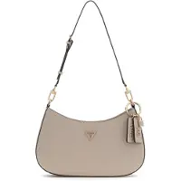 GUESS för kvinnor. HWZG9672180 Axelremsväska Noelle saffiano beige (OSFA), Casual, Polyuretan