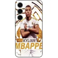 CAPACHEAP Coque Samsung Galaxy S25 Kylian Mbappe Real Madrid wallpaper celebration Maniacase svart