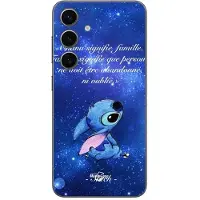 CAPACHEAP Coque - Disney - Samsung Galaxy S24 Plus - Stitch - Mignon - Souple svart