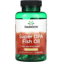 Swanson Health , Super DPA Fiskolja, 1,000 mg, 60 mjuka kapslar