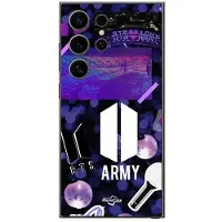 CAPACHEAP Coque Samsung Galaxy S24 Ultra BTS army logo Bangtan Subs Maniacase svart