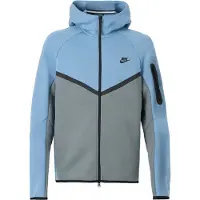 Nike Sweatjacka 'Tech Fleece' rökblå / ljusblå / svart