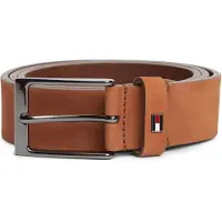 Tommy Hilfiger Enamel Flag Rectangular Buckle Leather Belt