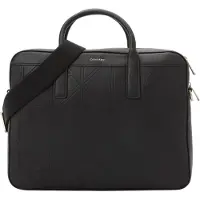 Calvin Klein Embossed Allover Emblem Logo Commuter Bag