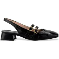Hispanitas för kvinnor. HV243346 Ballerinor Aruba svart (38), Hud, 1 till 3 cm, Ingen, Casual