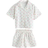 Next Pyjamas 'Valentine' röd / äggskal