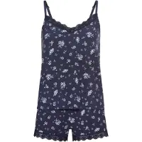 LASCANA Pyjamas blå / vinröd
