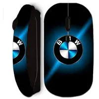CAPACHEAP Trådlös mus - BMW - Blank svart och blå - WiFi-teknik - Nano USB-nyckel - Bärbar