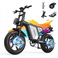 KUKIRIN Elcykel - JANSNO - X60G - 1500W - Batteri 48V 23Ah - 55KM räckvidd - Maxhastighet 56 km/h grå