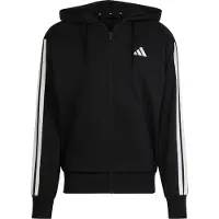 Adidas Essentials 3 Stripes French Terry Sweatshirt Med Dragkedja