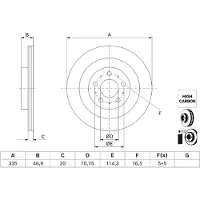 Bosch Bromsskiva 0 986 479 J78, 1 Stycke