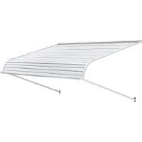 Vevor Aluminiummarkis 60 x 42 tum, Slitstark Fönstermarkis Dörrmarkis, Lätt och Stabil Aluminiummarkiser för Dörrar Utomhus Regn Snö Solljusskydd för Dörrentréfönster Uteplats Veranda