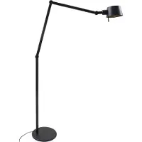 LUCANDE Golvlampa , Silka, Svart, Arbetsrum / hemkontor, Metall, Modern