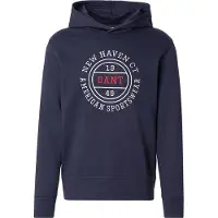 Gant för män. 2067110 Sweatshirt Graphic navy (S), Casual, Bomull, Marino